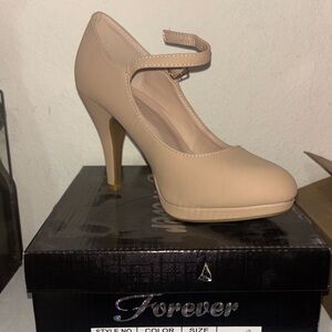 Forever 21 Beige Strap Heels